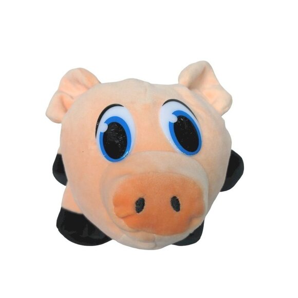 Six Flags Texas Peach Pig Farm Animal Plush Stuffed Animal 11.75" - Picture 1 of 7